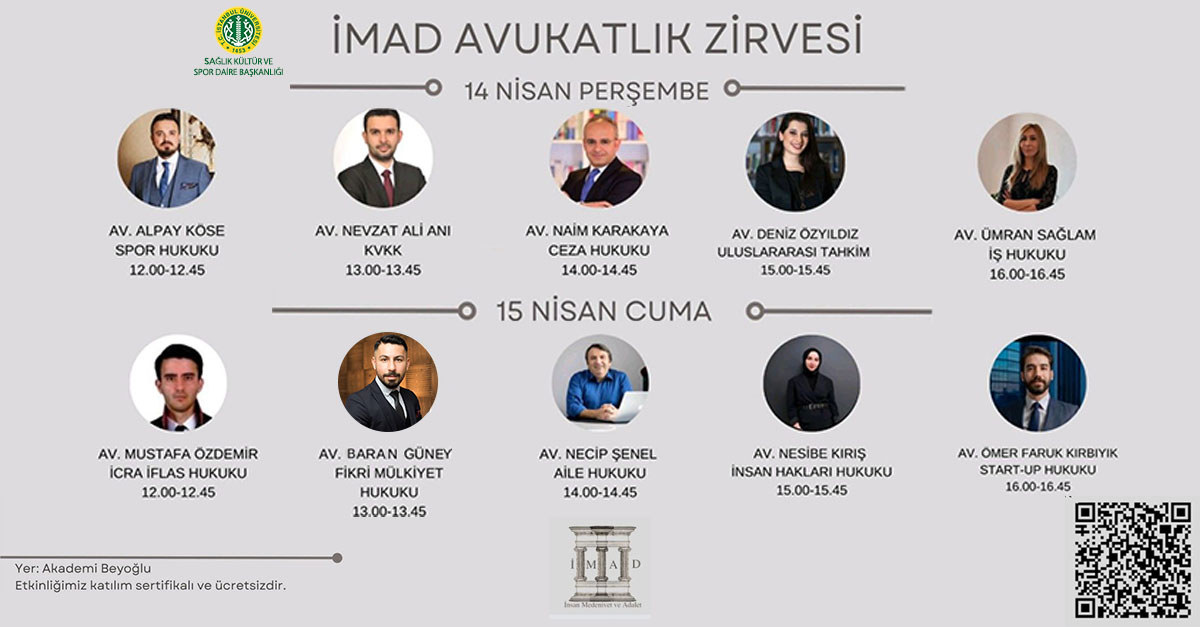 Baran Güney, İMAD Avukatlık Zirvesi’nde Fikri Mülkiyet Hukuku ve Kariyer İmkanları Hakkında Sunum Yapacak