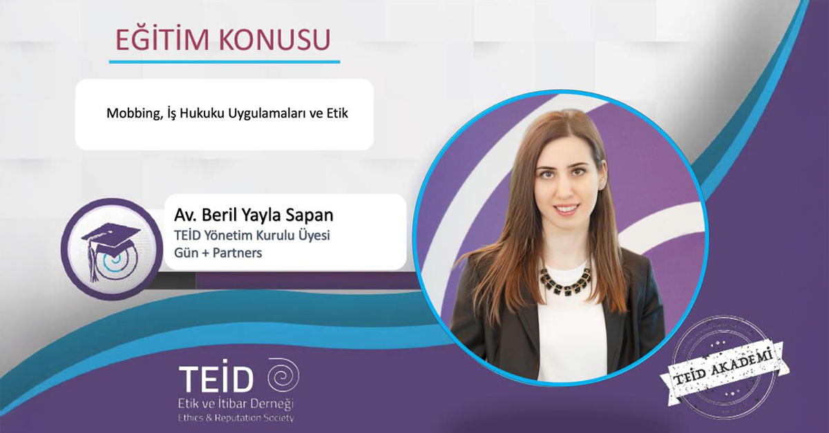 Beril Yayla Sapan, TEİD Akademi’de Eğitim Verdi