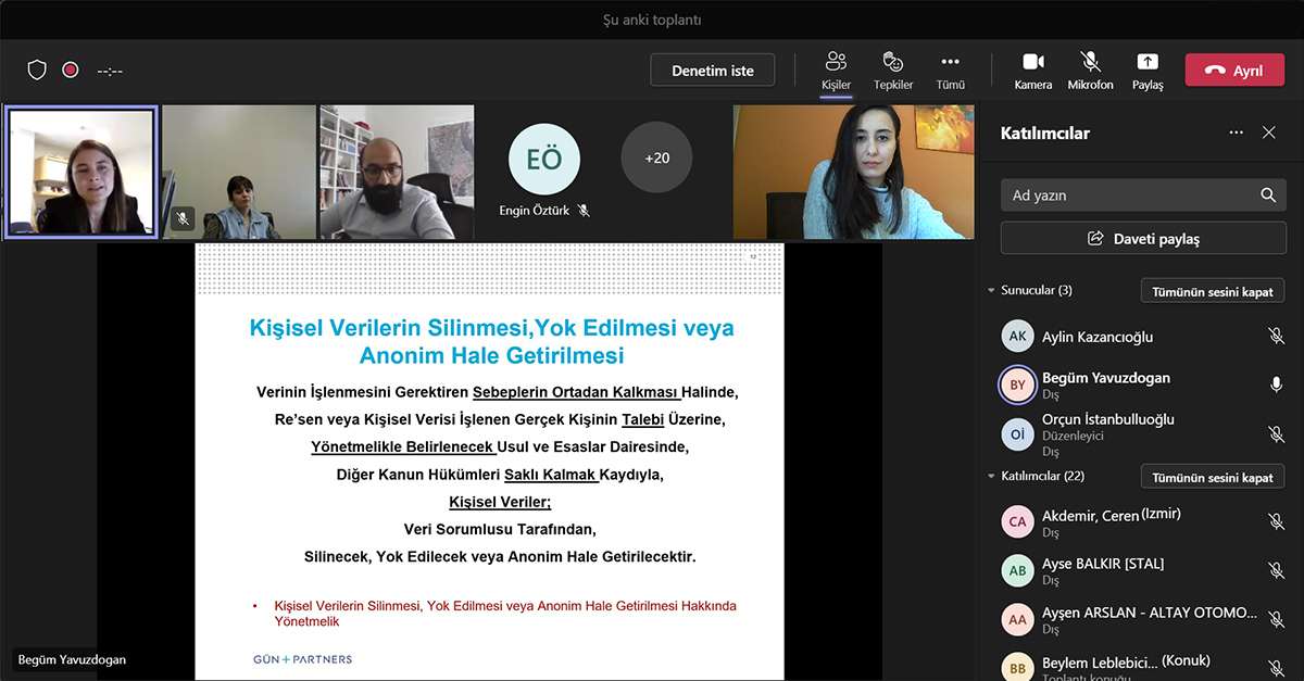 Begüm Yavuzdoğan Okumuş, Otomotiv Satış Sonrası Ürün ve Hizmetleri Derneği (OSS) Tarafından Düzenlenen "KVKK Hukuku Webinarı"nda Eğitim Verdi
