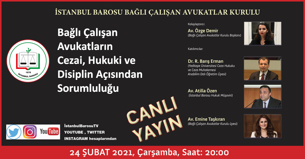 Emine Taşkıran, İstanbul Barosu Söyleşisinde Konuşmacı Oldu