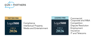Gün + Partners Recognized in The Legal 500 EMEA 2026 Rankings