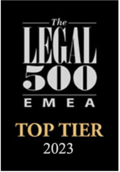 Legal 500 EMEA
Top Tier Firm
2023