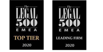 Legal500 EMEA 2020 Results